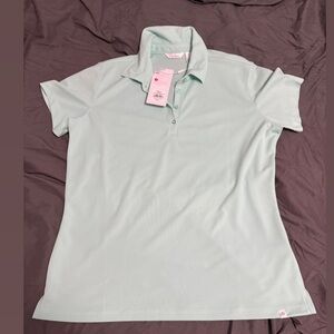 Women's Light Green/Blue Golf Polo Shirt